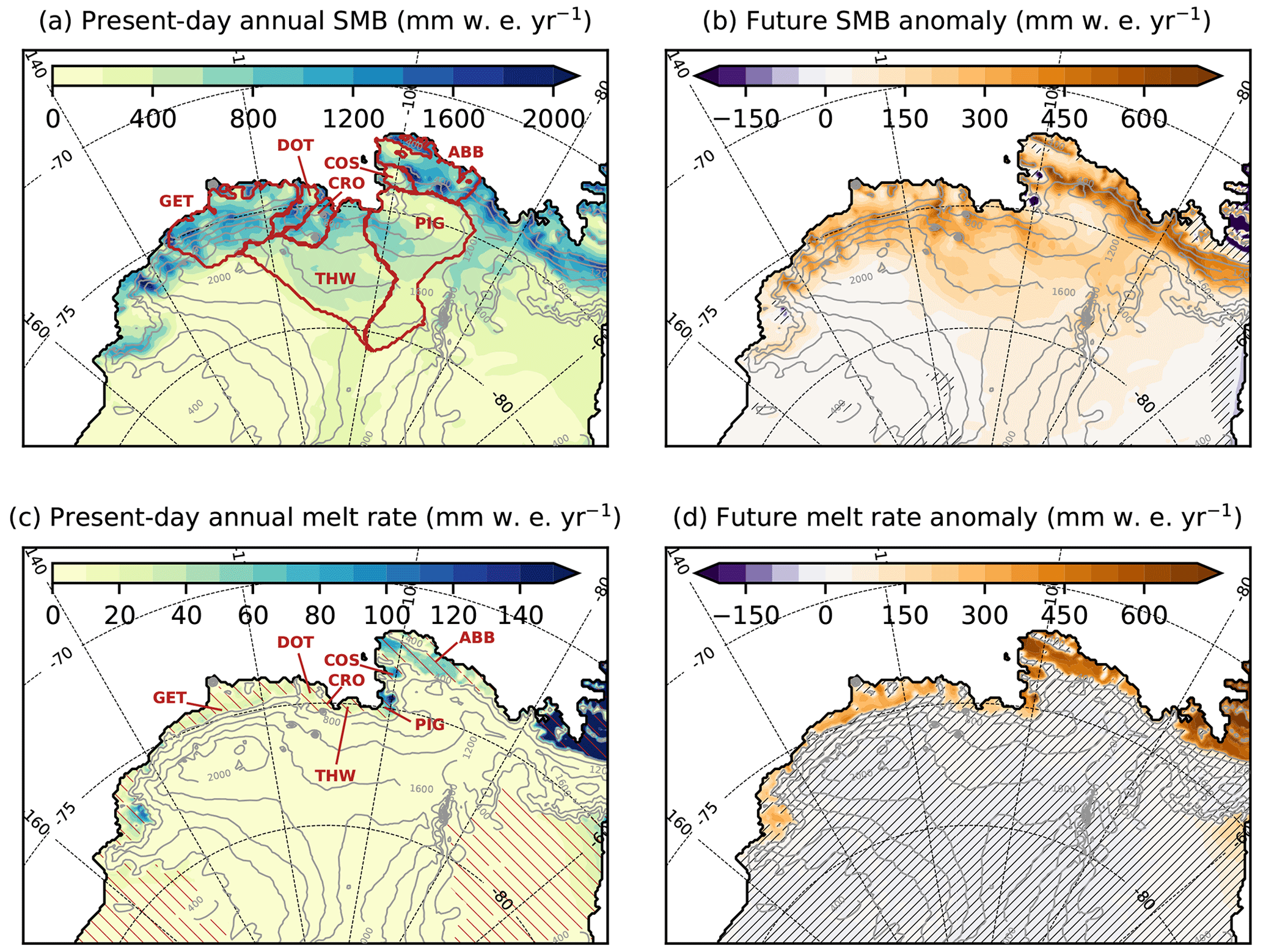 Tc Future Surface Mass Balance And Surface Melt In The Amundsen Sector Of The West Antarctic Ice Sheet