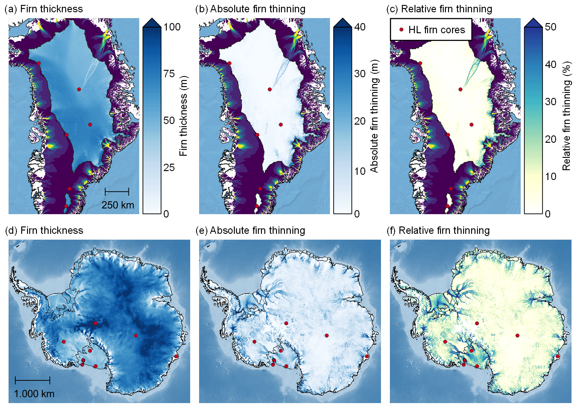 a) Locations of firn surveys conducted at NEGIS around the EGRIP