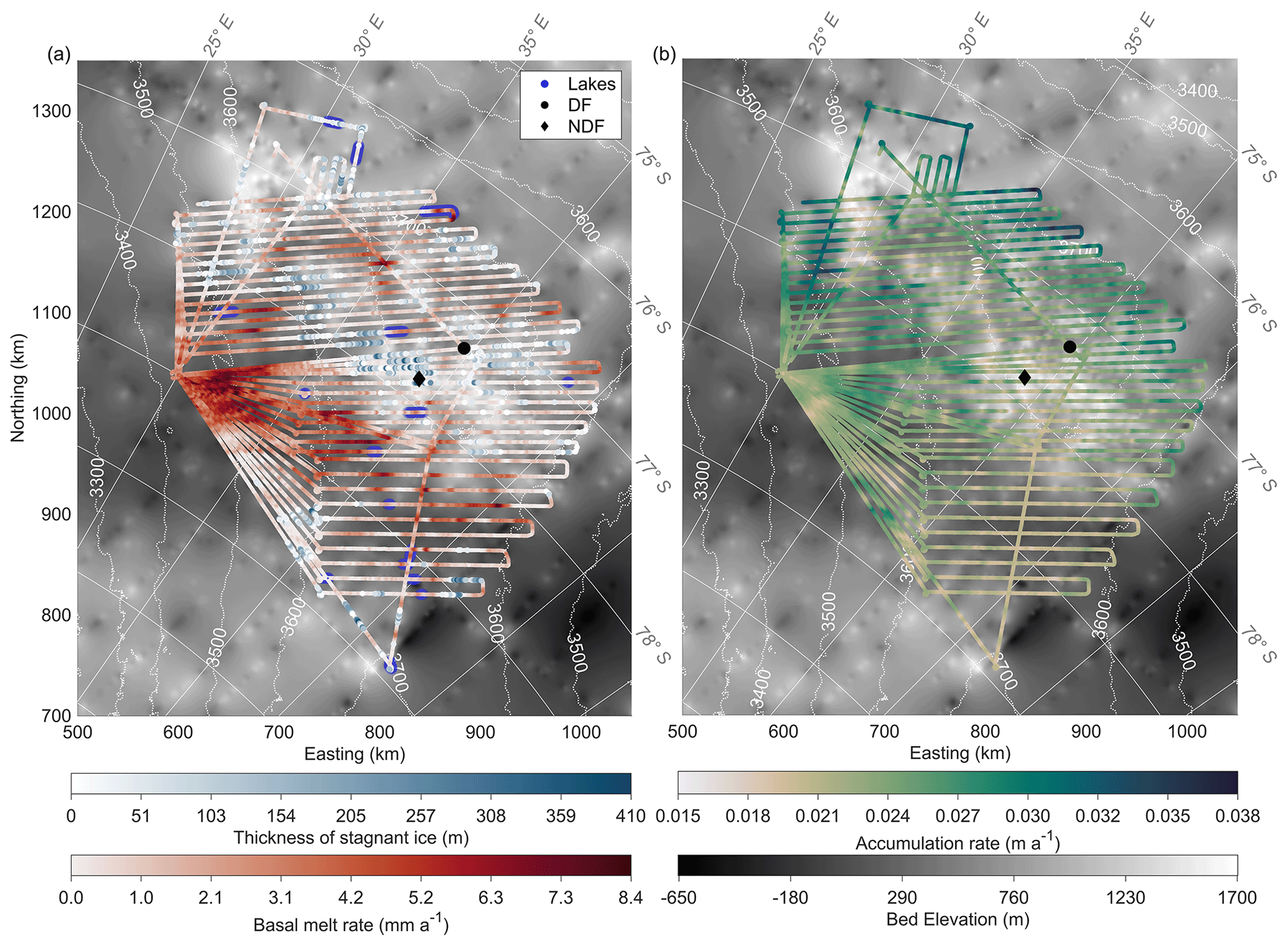 by the internal Dome age in - region, and combining TC modeling basal radar Fuji and ice stratigraphy conditions of Antarctica, Mapping layer flow